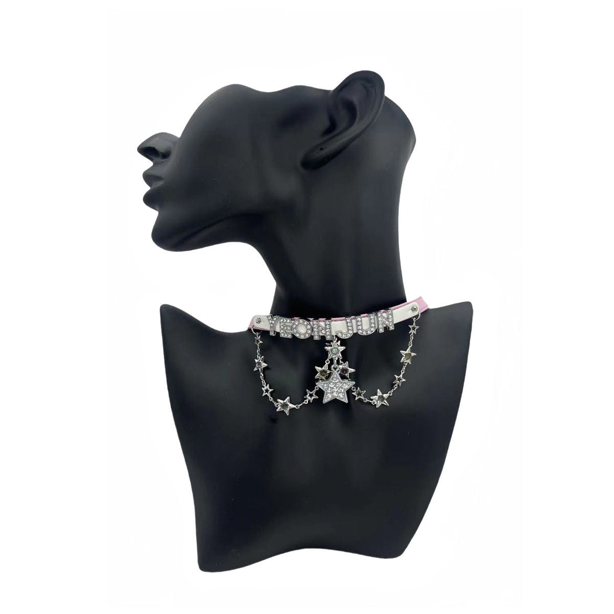 Kpop Idol Name Collar With Personalized Letters|Custom Black Choker|TXT Yeonjun MOA Merch gift