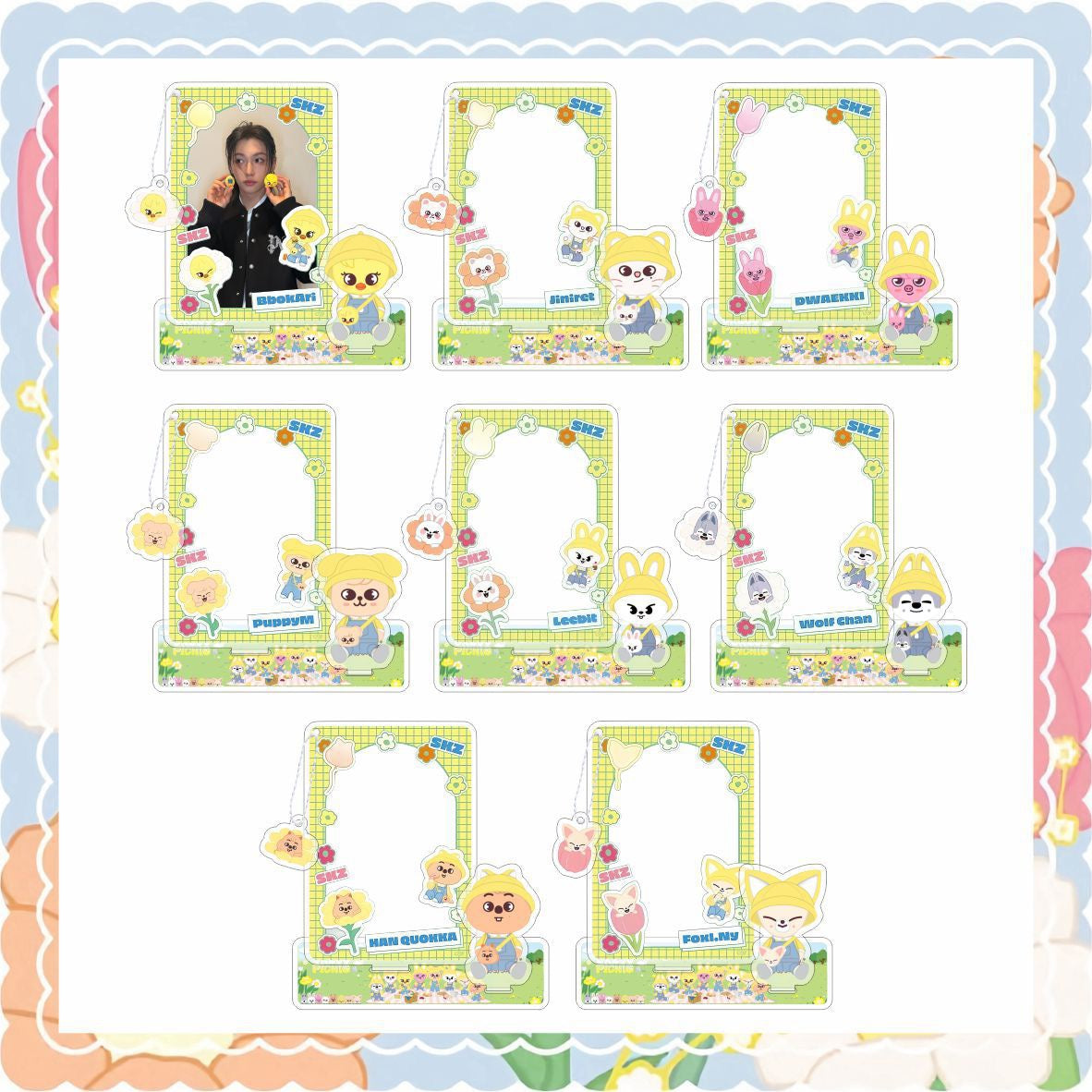 Stray Kids Skzoo Popup Acrylic Photocard Holder Standee|STAY Gift|Kpop Fanmade Accessories Gift Merch