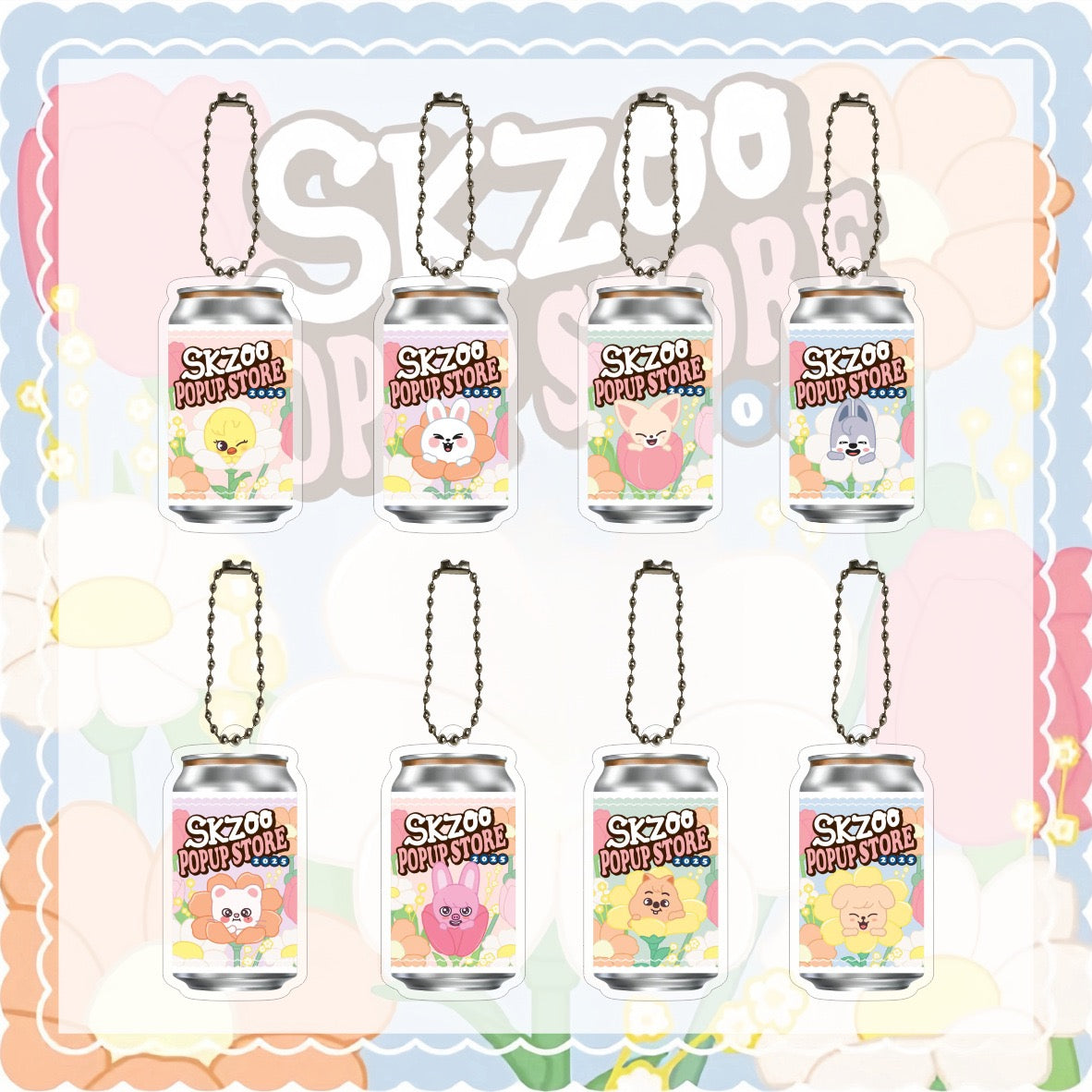 Stray Kids Skzoo Cans Acrylic Keychain|STAY Keychain|Kpop Fanmade Accessories Gift Merch