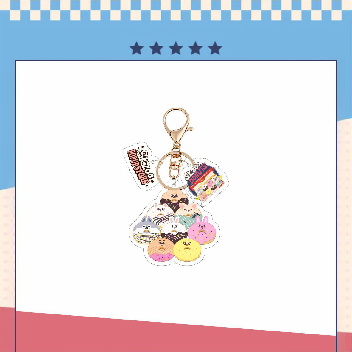 Stray Kids Skzoo Donut Acrylic Keychain|STAY Keychain|Kpop Fanmade Accessories Gift Merch