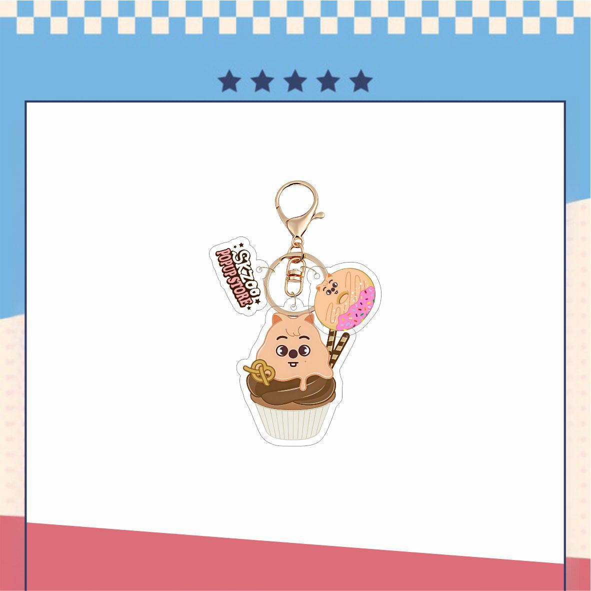 Stray Kids Skzoo Donut Acrylic Keychain|STAY Keychain|Kpop Fanmade Accessories Gift Merch
