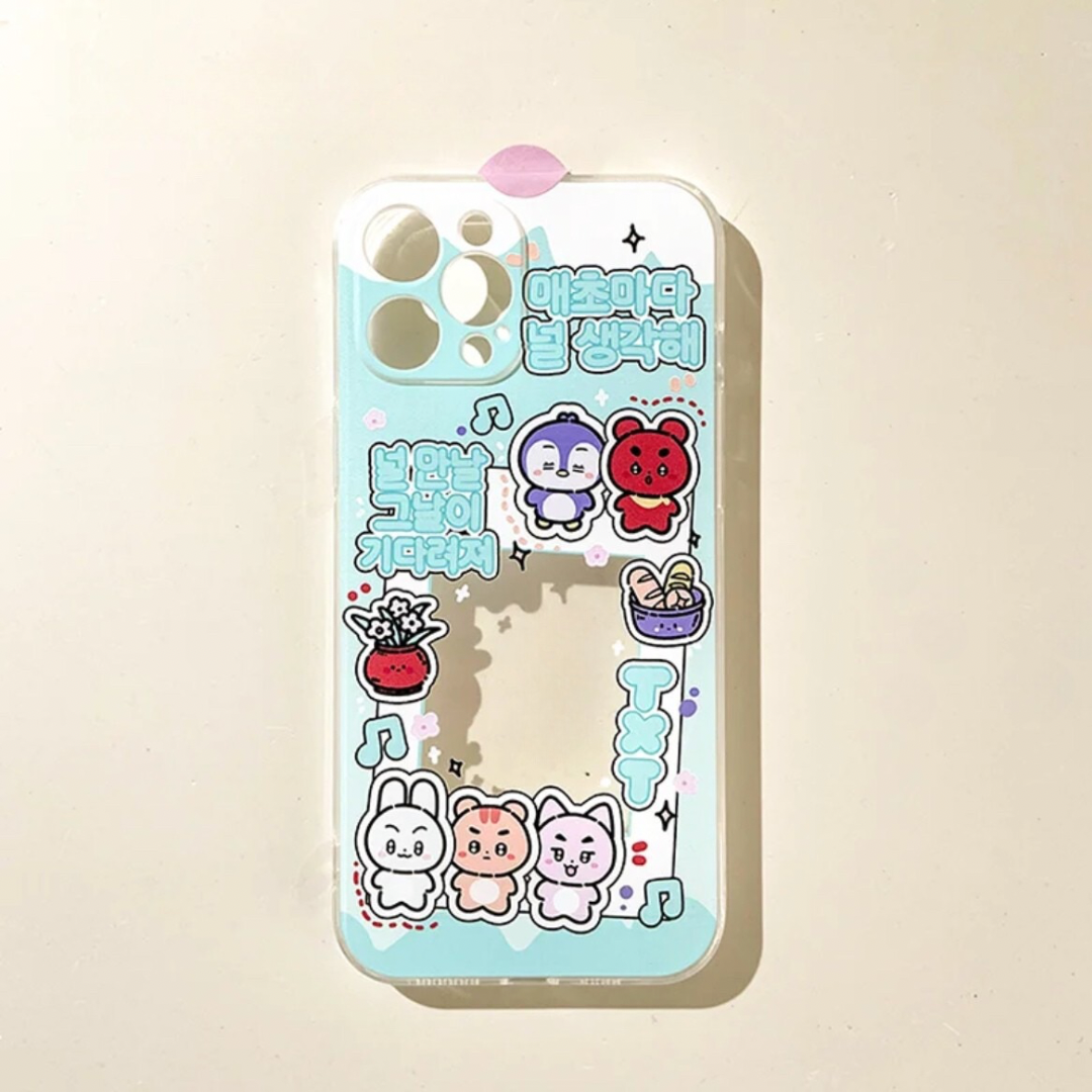 TXT Group Fanmade Doll Photocard Phone Case|MOA Kpop Phone Case