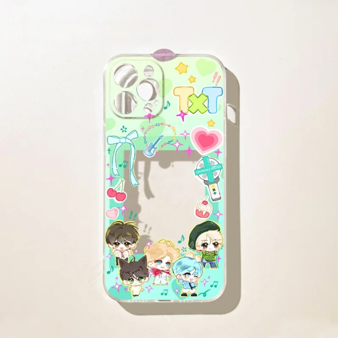 TXT Cartoon Style Inspired Photocard Phone Case|MOA Kpop Merch Gift