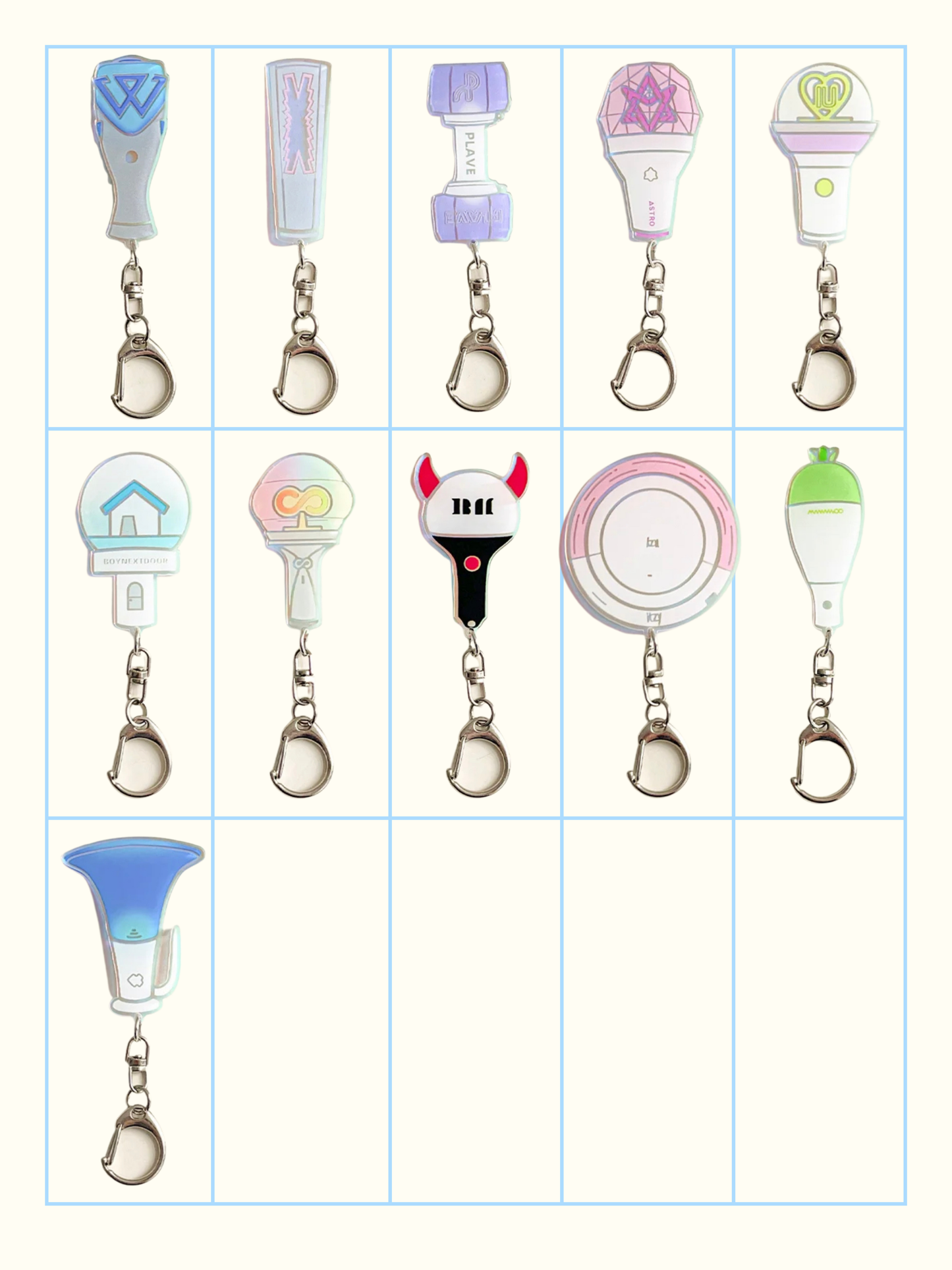 Kpop Lightstick Keychain Part.3