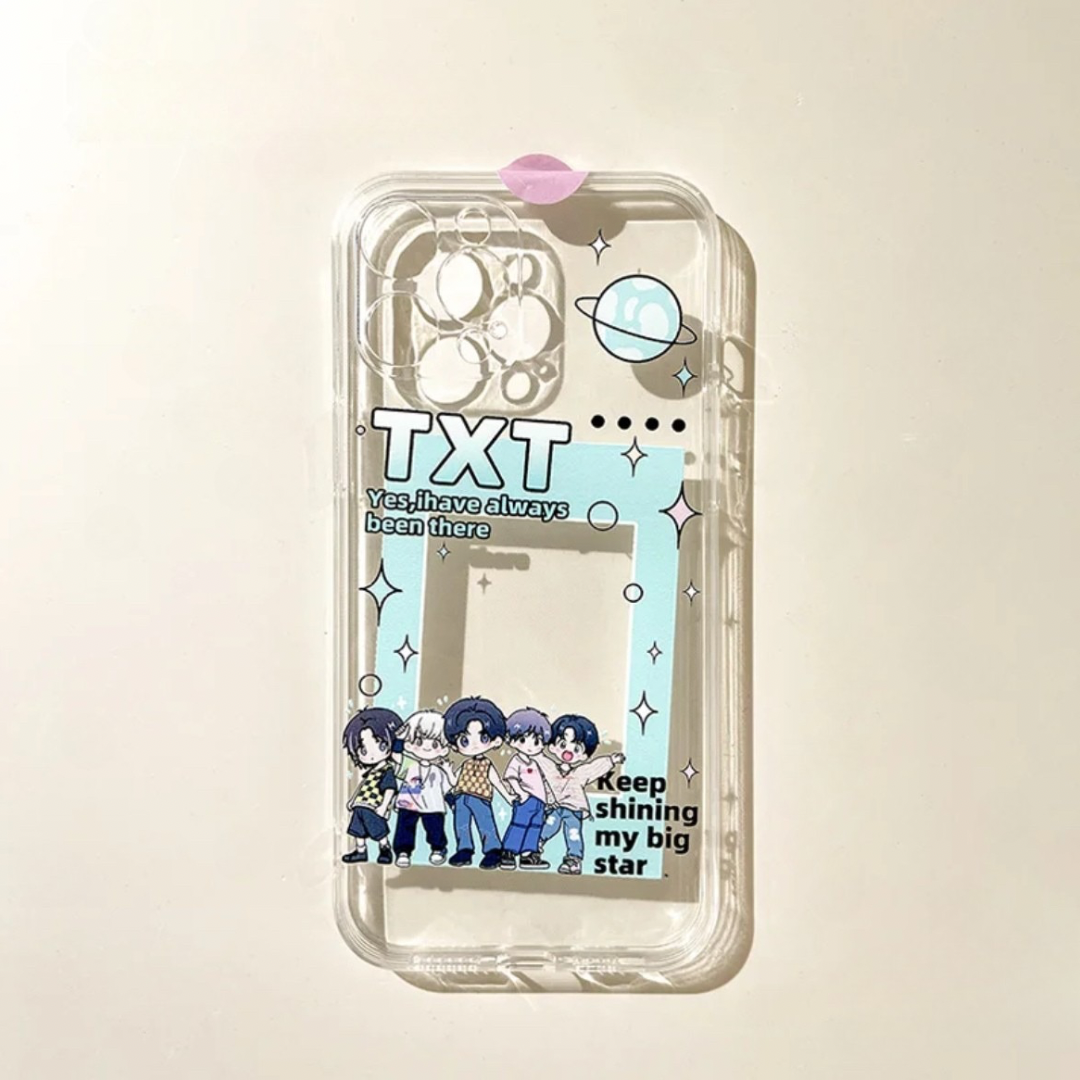 TXT Group Photocard Clear Phone Case|MOA Kpop Phone Case