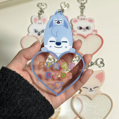 (Preorder!) Stray Kids Skzoo Customizable Heart Keychains