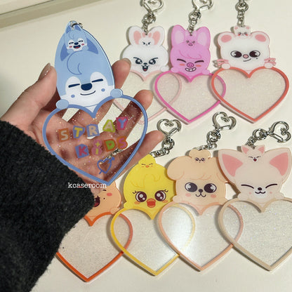 (Preorder!) Stray Kids Skzoo Customizable Heart Keychains