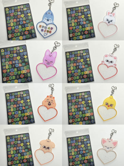 (Preorder!) Stray Kids Skzoo Customizable Heart Keychains