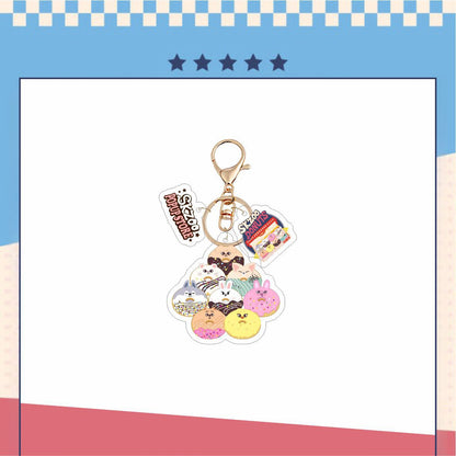 Stray Kids Skzoo Donut Acrylic Keychain|STAY Keychain|Kpop Fanmade Accessories Gift Merch