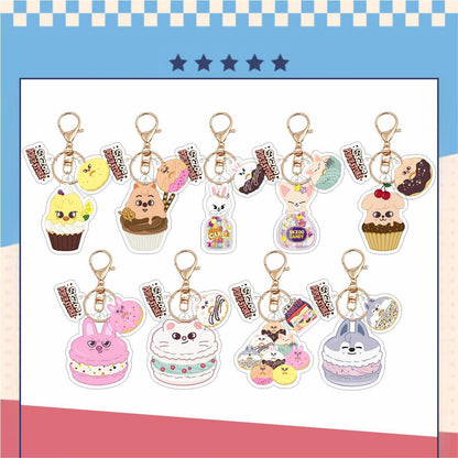 Stray Kids Skzoo Donut Acrylic Keychain|STAY Keychain|Kpop Fanmade Accessories Gift Merch