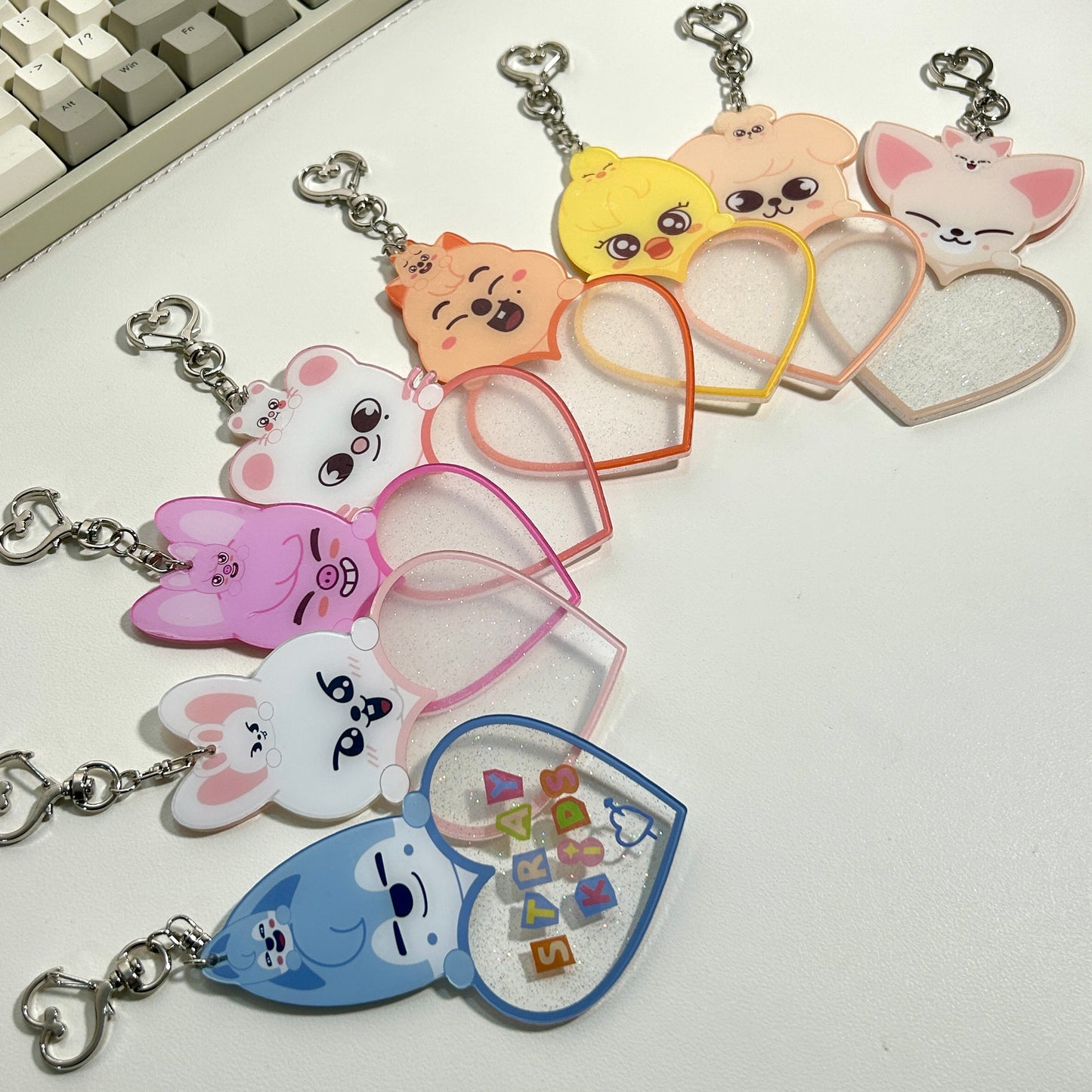(Preorder!) Stray Kids Skzoo Customizable Heart Keychains