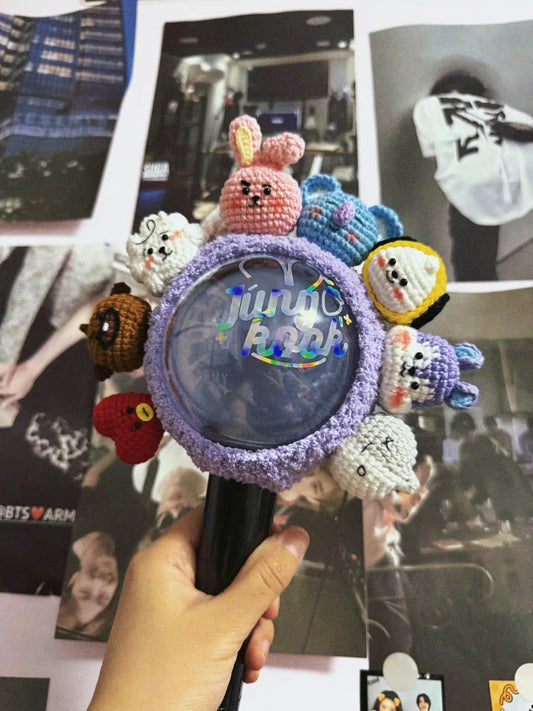 BTS OT7 Lightstick Crochet Cover| BTS Army Concert|ARMY Gift Merch|Army Bomb Decor