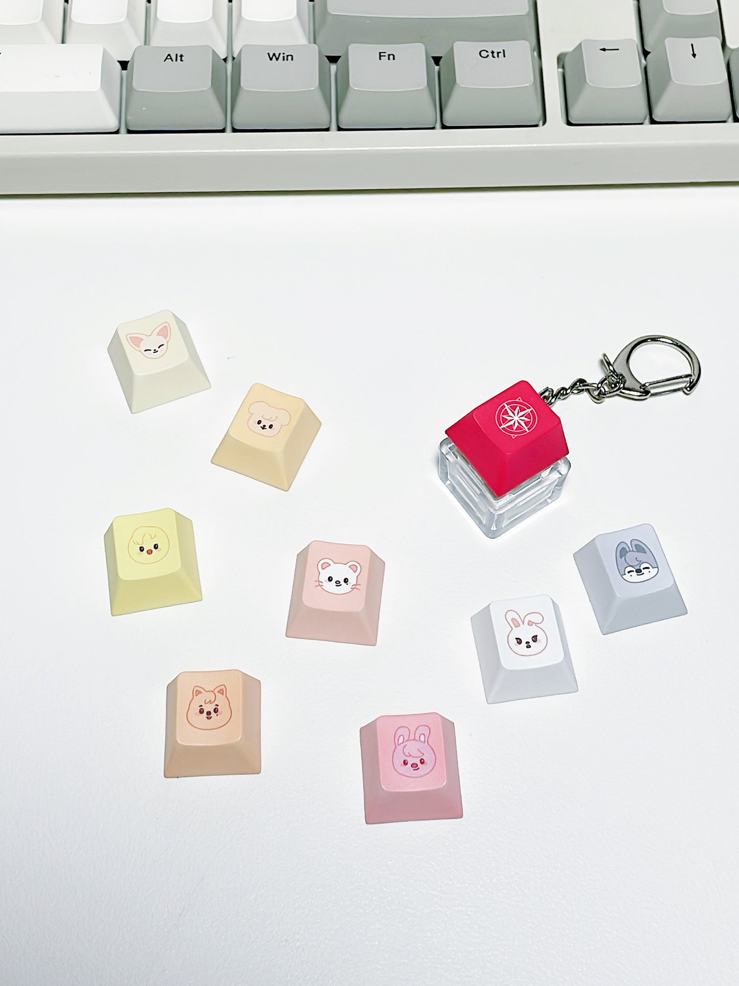 Skzoo Keycap Set |Stray Kids Keycap Fidget Keychains, Skzoo Keyboard Switch