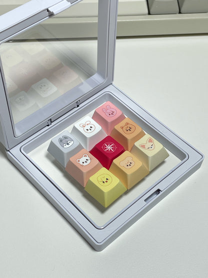 Skzoo Keycap Set |Stray Kids Keycap Fidget Keychains, Skzoo Keyboard Switch