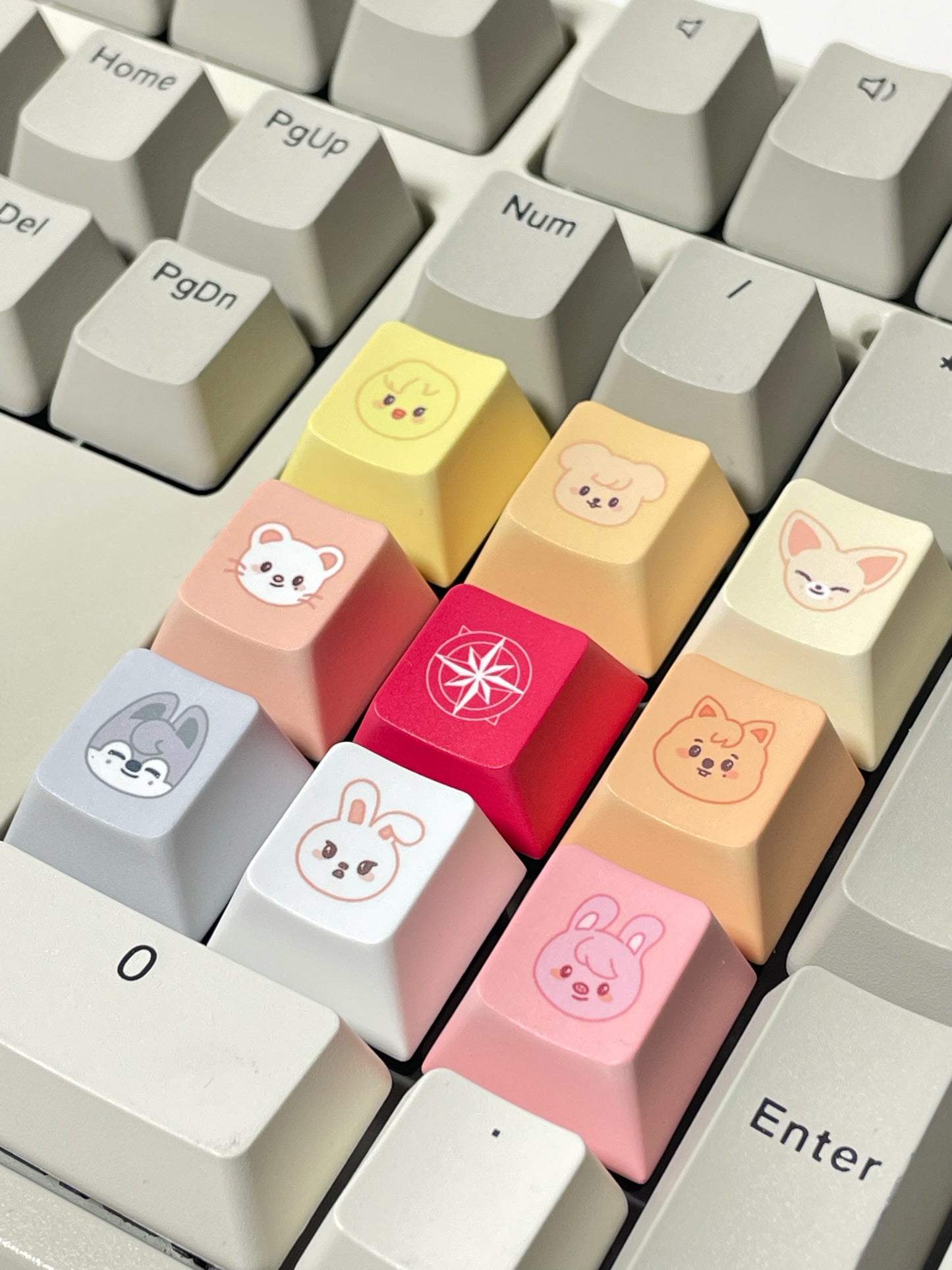 Skzoo Keycap Set |Stray Kids Keycap Fidget Keychains, Skzoo Keyboard Switch