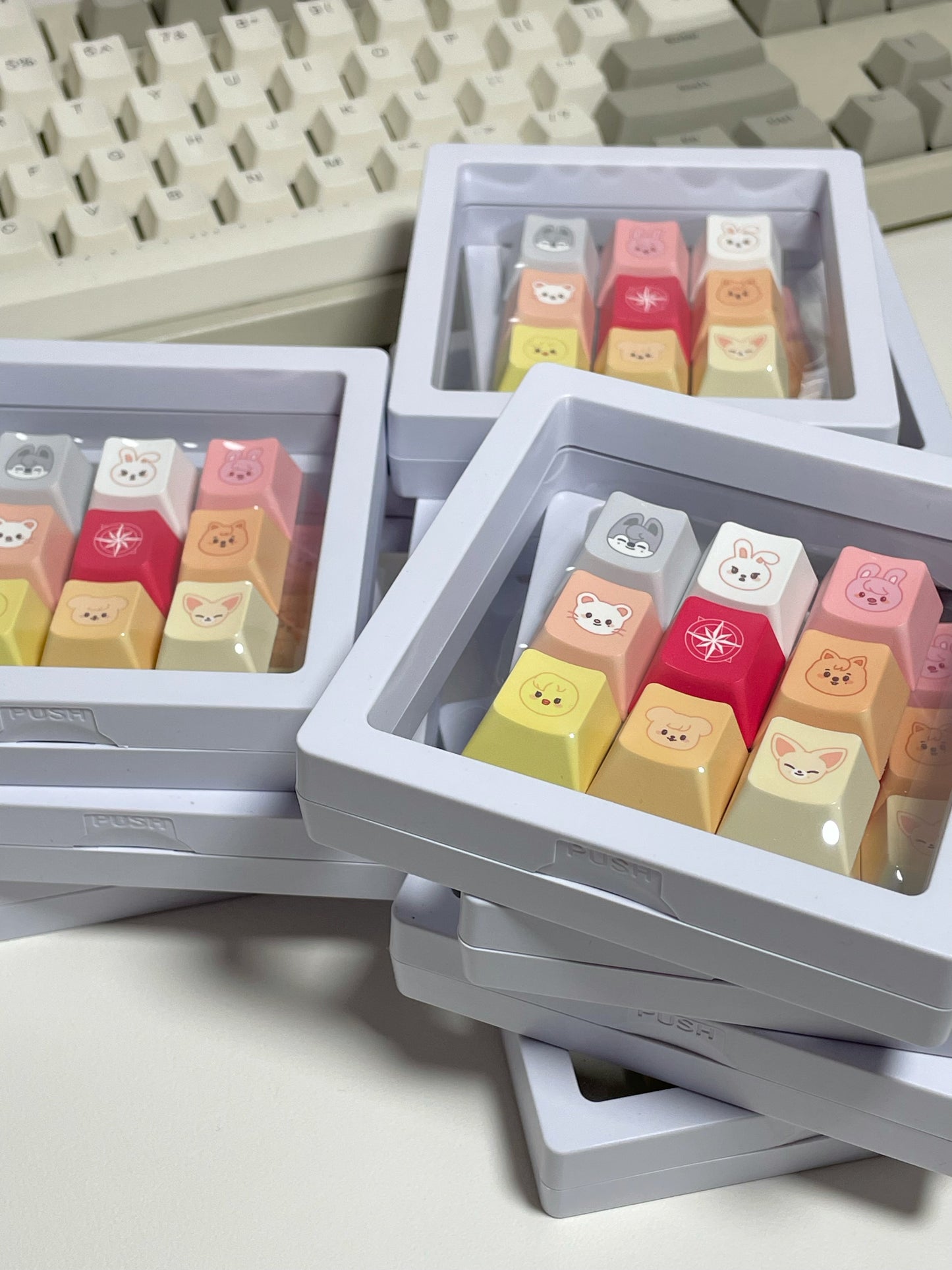 Skzoo Keycap Set |Stray Kids Keycap Fidget Keychains, Skzoo Keyboard Switch