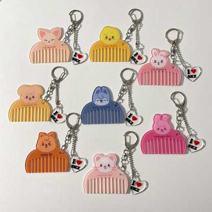 Straykids Mini Comb Charm Skzoo Comb keychain SKZ Bag Charm
