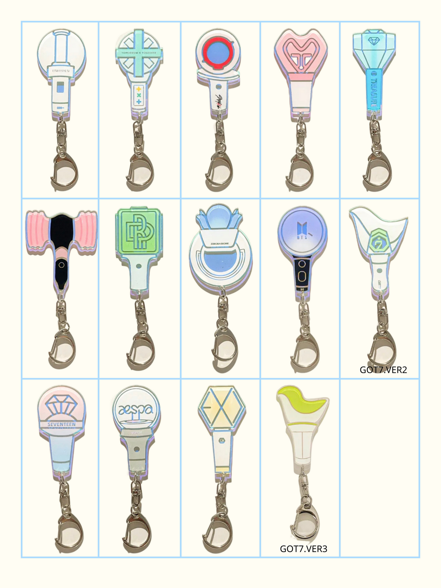 Kpop Lightstick Keychain Part.1